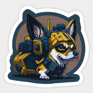 Robot Chihuahua Sticker